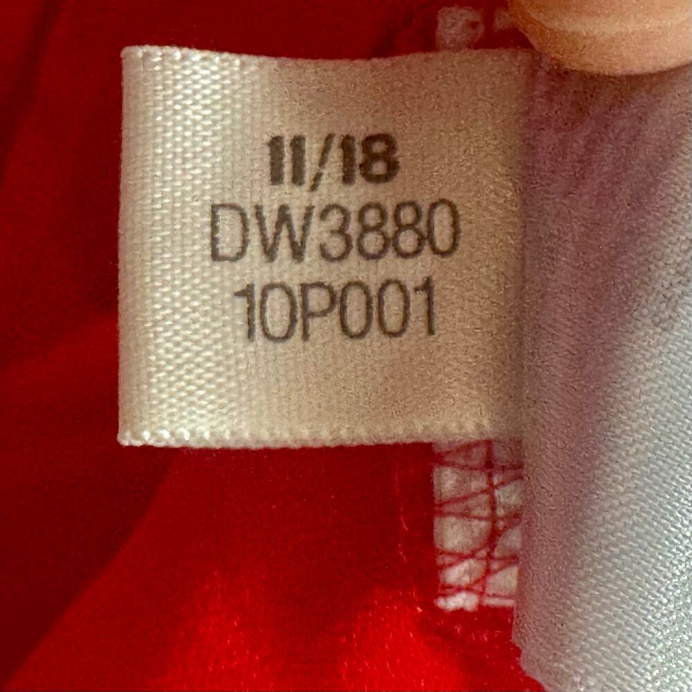 Adidas Sporty Dress Flounce Hem Coquette Red Long sleeves Small/Medium 2018 NEW - Picture 10 of 13